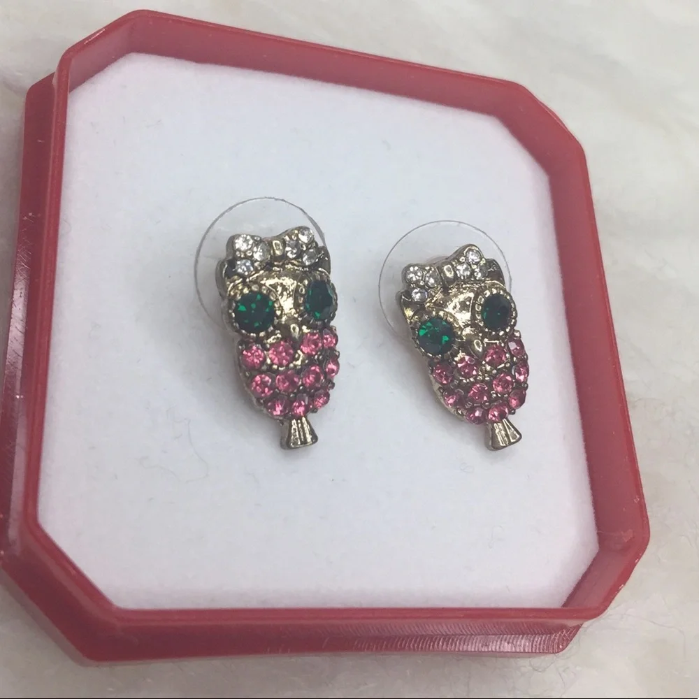 Betsey Johnson owl earrings